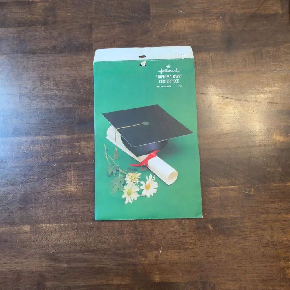 Rare Vintage 1960 Hallmark Diploma Days Graduation Centerpiece Kit Unused NOS